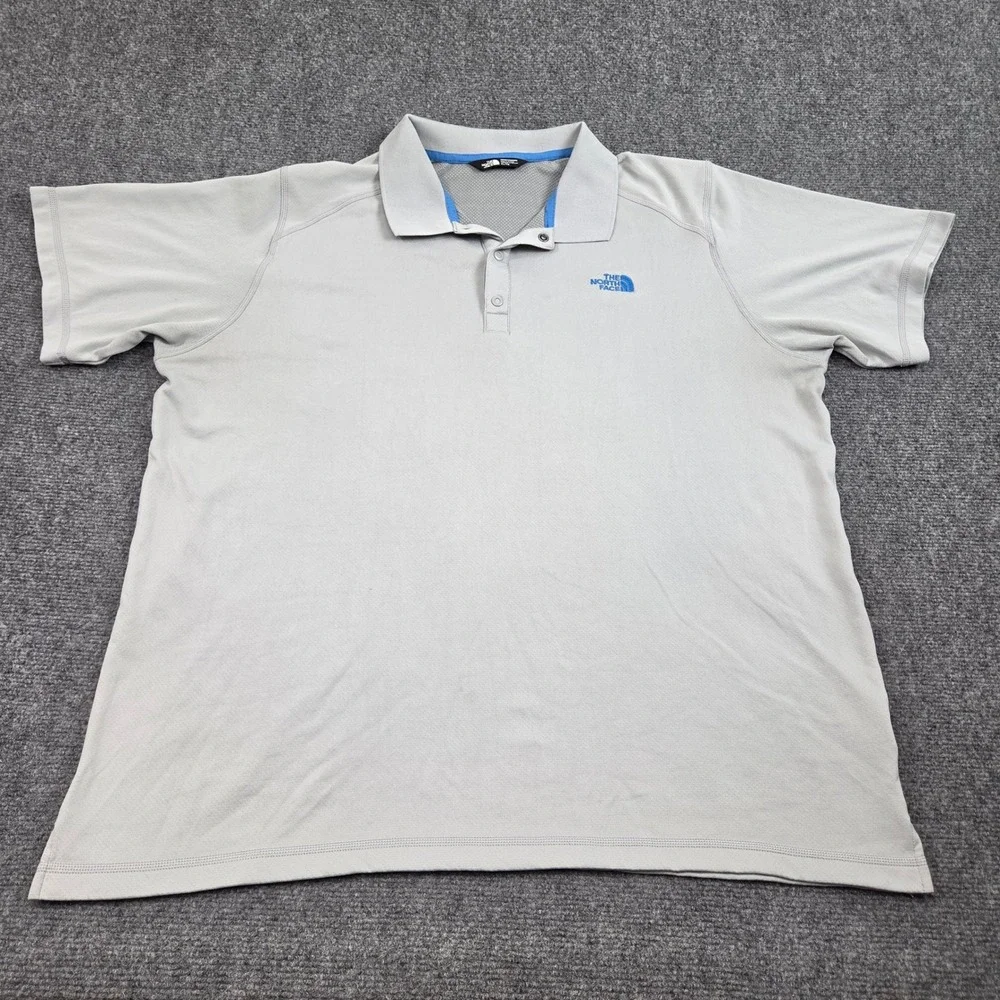 The North Face Polo Shirt Mens XL Grey Short Sleeve Performance Hiking Gorpcore